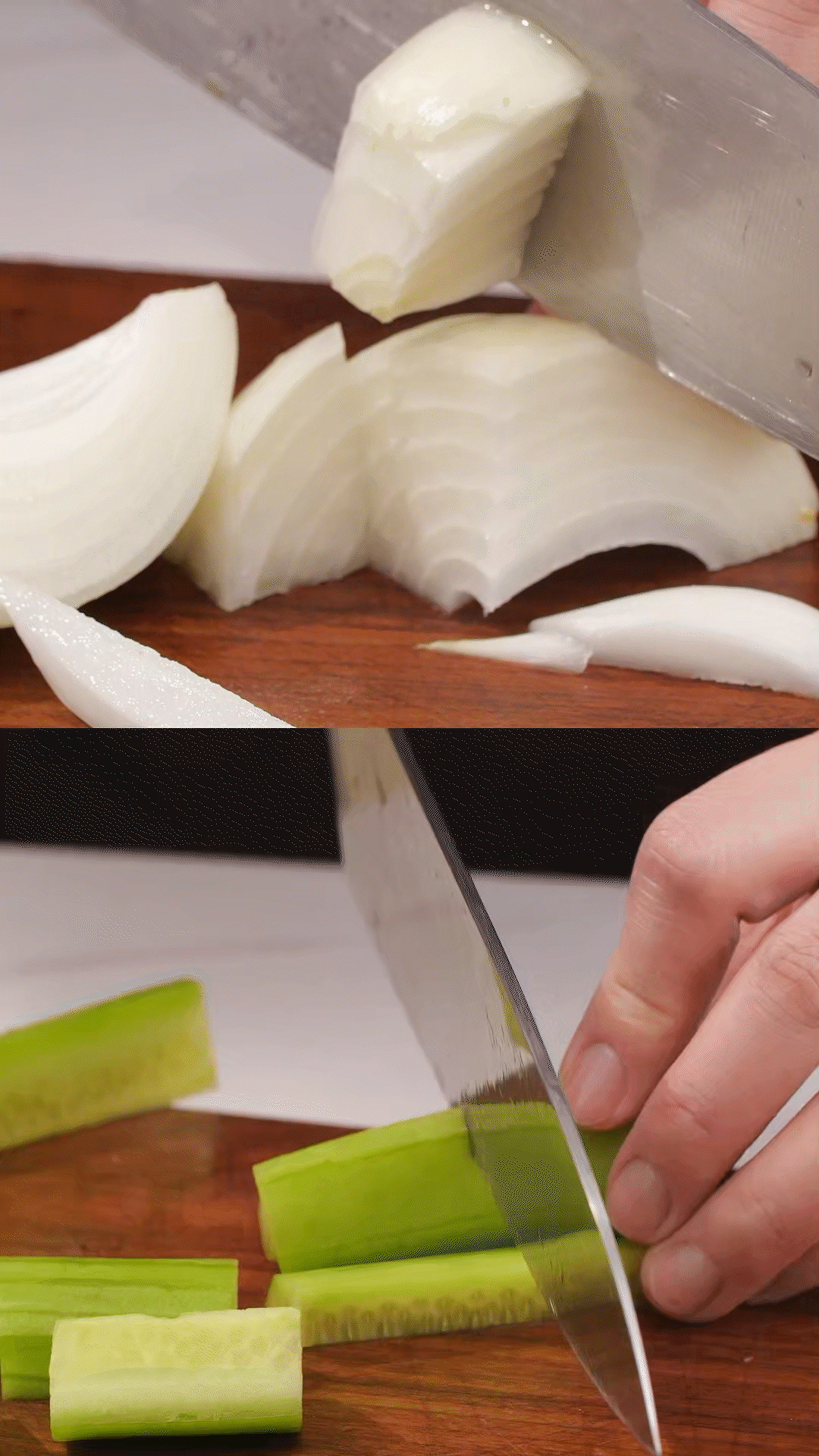 番茄、黃瓜、洋蔥切丁，用適量鹽殺水